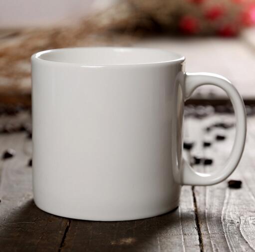 Promotional custom logo white color ceramic mug for office