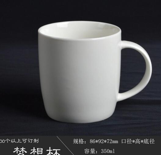 Promotional custom logo white color coffee mug for gift