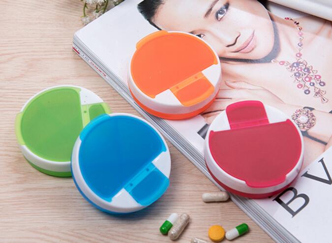 Promotional round shape 4 days pill organizer box