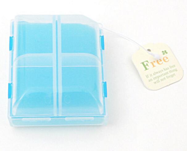 Promotional double level 4 compartments pill box or pill organizer