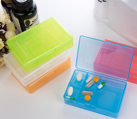 Promotional plastic transparent weekly pill box or weekly pill organizer