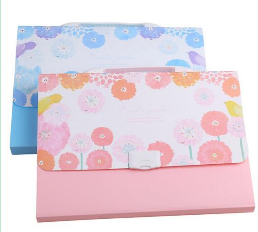 Wholesale colorful flower printing 12 pocket expanding file folders or accordion file folder