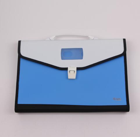 Wholesale custom logo blue color expandable file folders or plastic file box