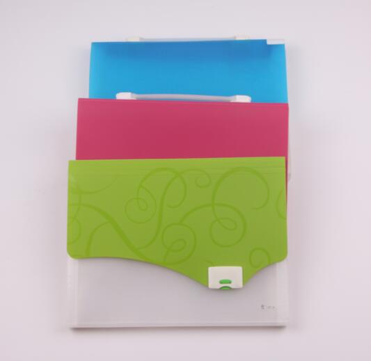 Wholesale blue color 12 pocket expanding file folder or plastic folder box