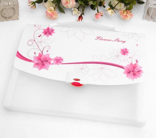 Wholesale pink flower design expanding file folders or accordion file folder