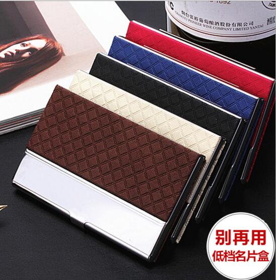 New style fashion style coffee color pu name card holder