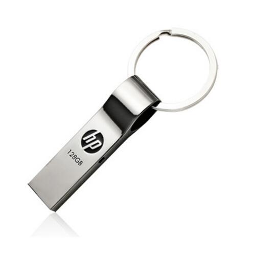 High quality custom laser logo metal usb flash drive with keychain