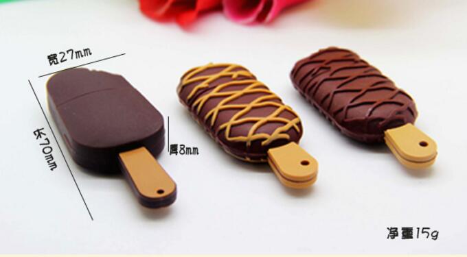 Fashional ice cream pvc silicone usb flash drive
