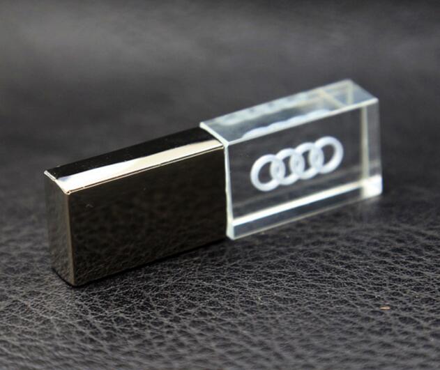 Promotional with light crystal usb flash drive