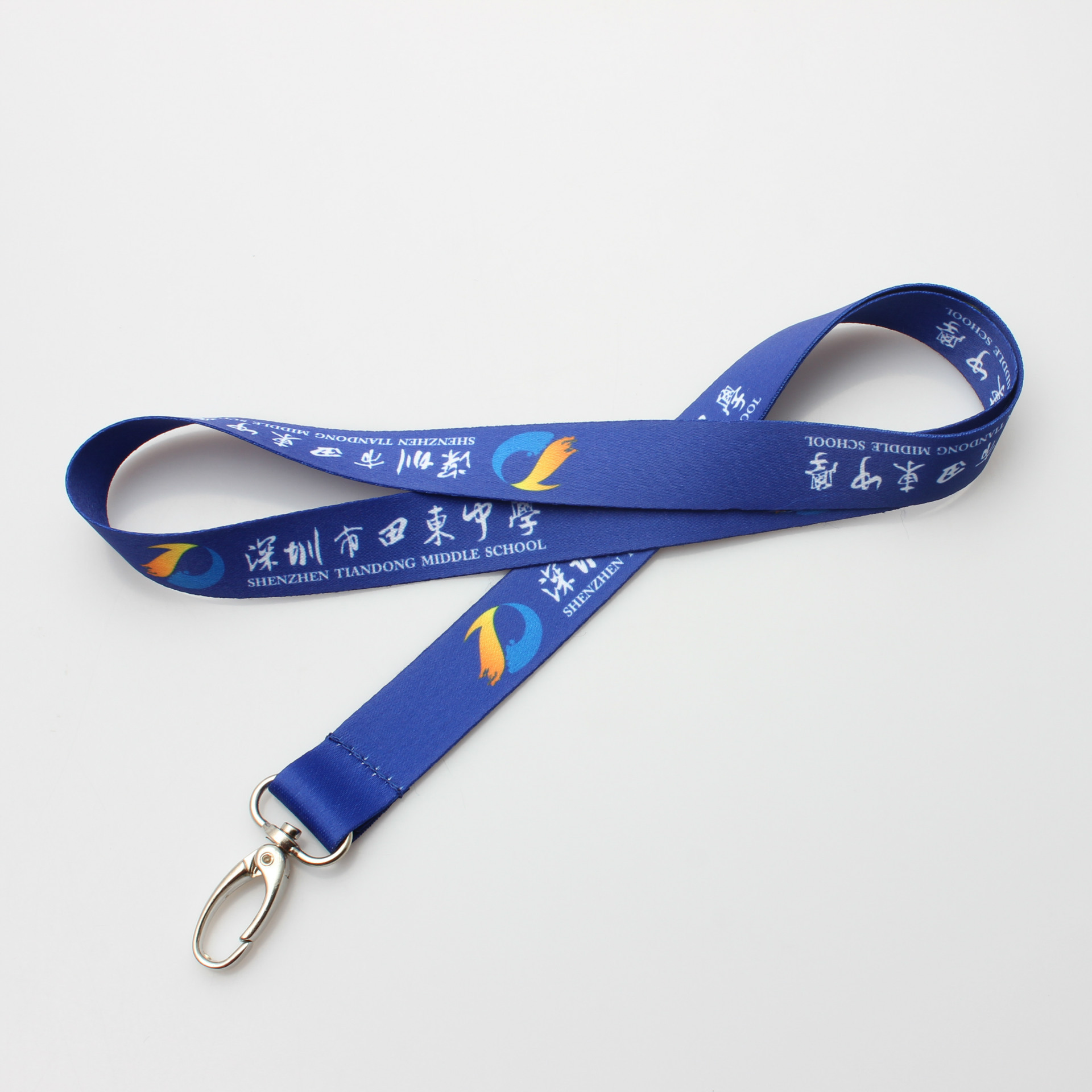 Customize printed lanyard with oval shape clip