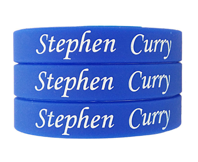 Promotional blue color customize emboss and printing logo silicone wristband