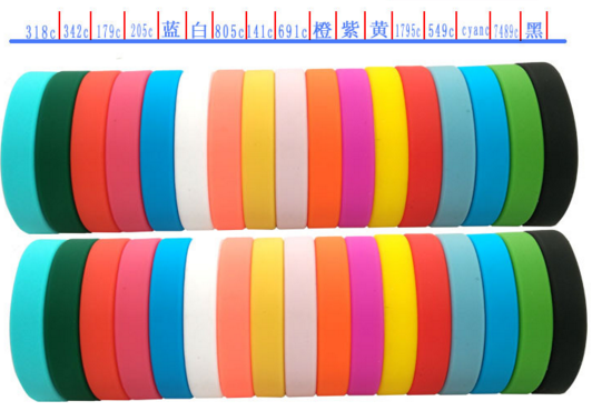 Promotional customize color and logo silicone wristband