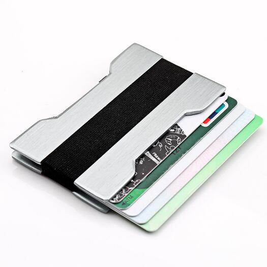 With elastic aluminum alloy metal name card holder