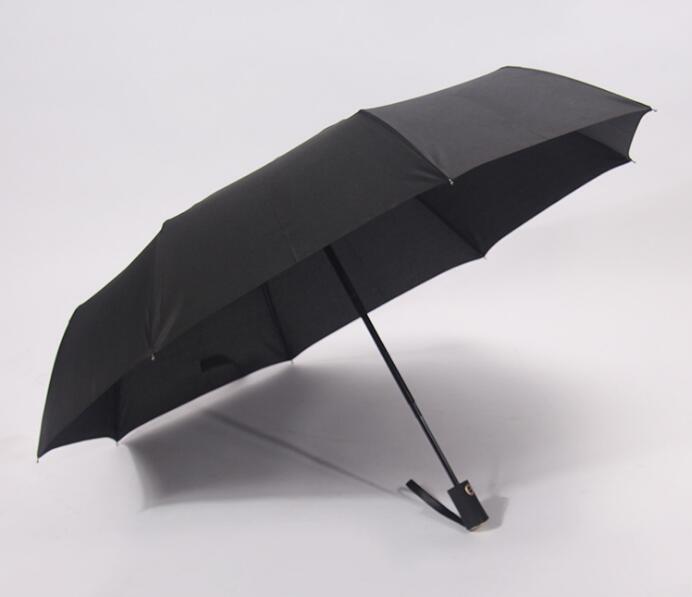 Wholesale oem logo black color 3 folding auto folding umbrella
