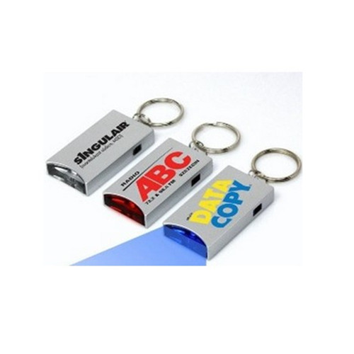 Promotional cheap rectangular led flashlight keychain
