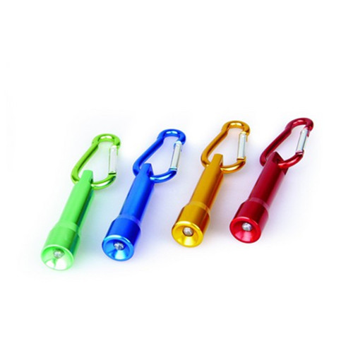 Promotional led light flashlight keychain with carabine