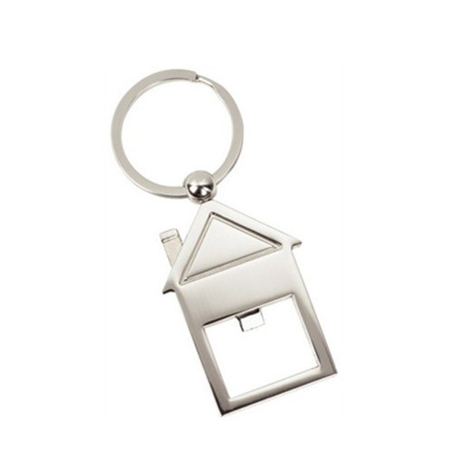 Promotional house shape metal opener keychian, bottle opener keyring