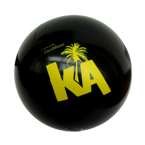 Promotional black color pvc inflatable beach ball