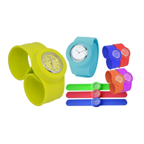Promotional Waterproof Silicone Bracelet Slap Kid Watch