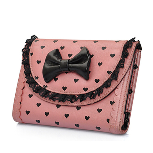 Customized Princess Style Leather Short Lady Purse