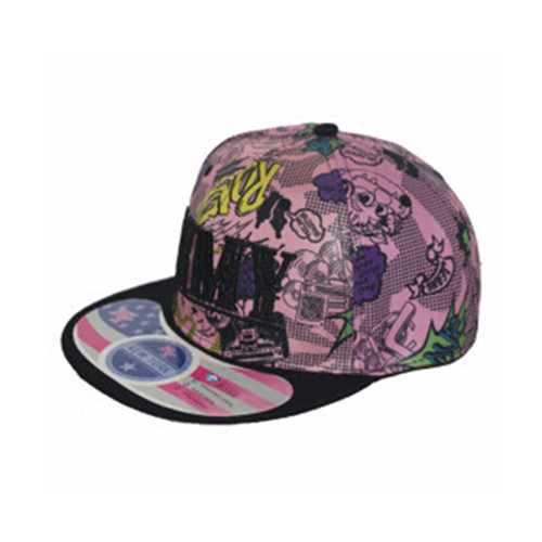 Fashional customized logo cotton flat bill snapback baseball cap