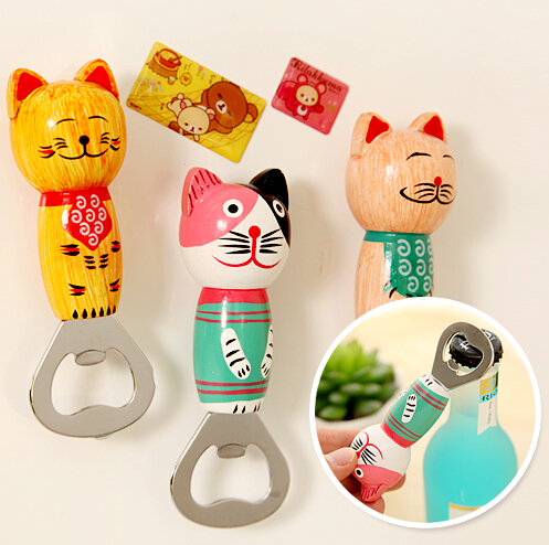 New design cartoon shape bottle opener fridge magnet