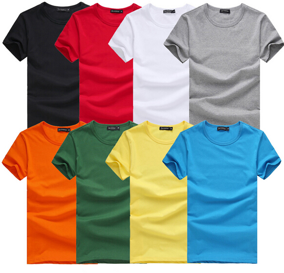 Customized logo 100% cotton round neck shirt for woman or men