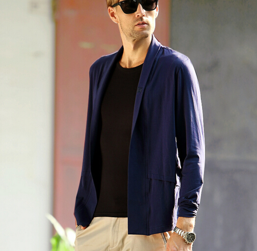 Fashion purple color knitted sweater cardigan