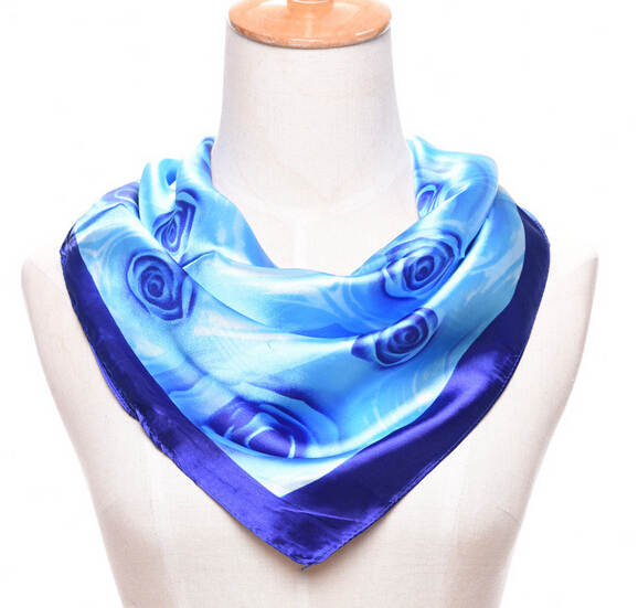 Fashion customized Printing Women Large Square Silk Scarf