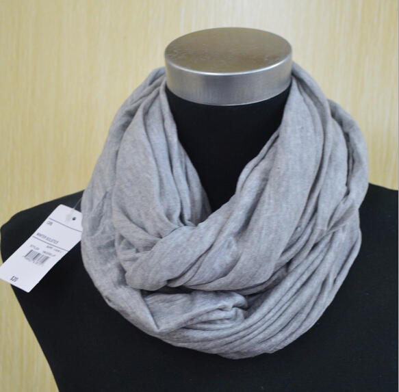 Promotional single jersey plain color woman scarf