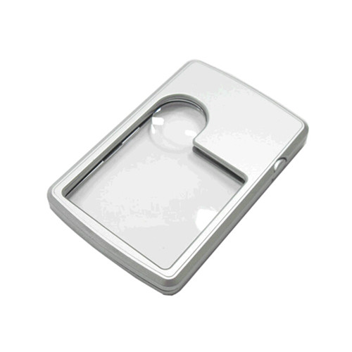 Portable pocket ultra-thin credit card 3x or 6x reading magnifier with led light