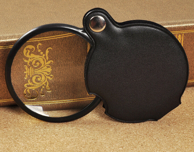 8x swivel pu cover magnifying glass