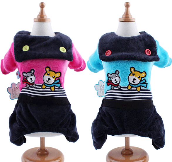 Fashional thicken flannel suit pet cloth for dog