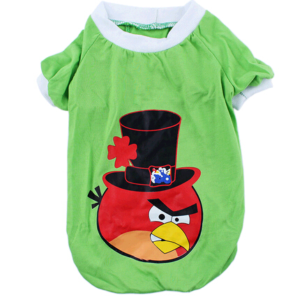 Wholesale customized logo green color cotton pet cloth for dog or cat