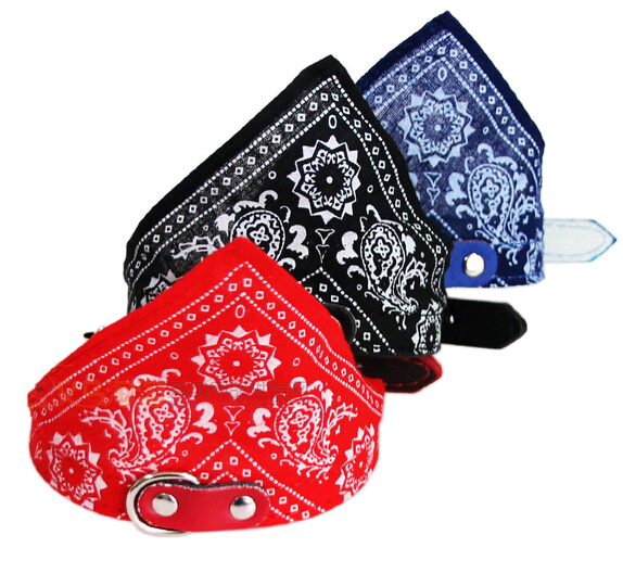 Fashional triangle scarf pu leather pet collar,dog leather collar