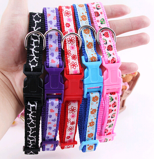 Custom printing nylon cute pet collar, dog collar