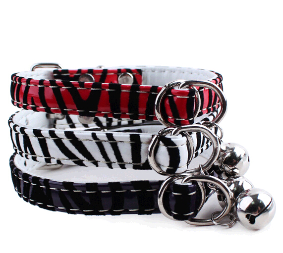 Promotional Pu stripe pet collar, pu strip dog collar
