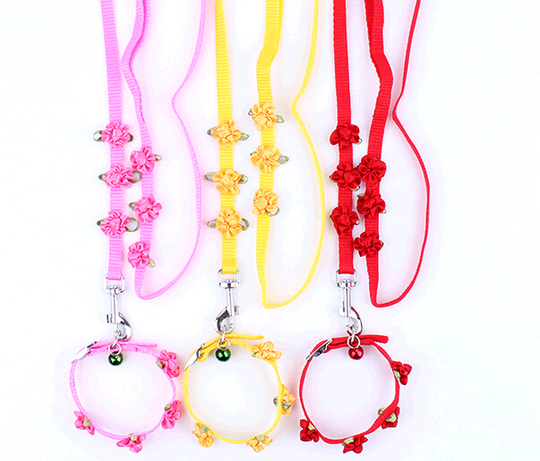 Promotional flower dog leash, flower dog collar/