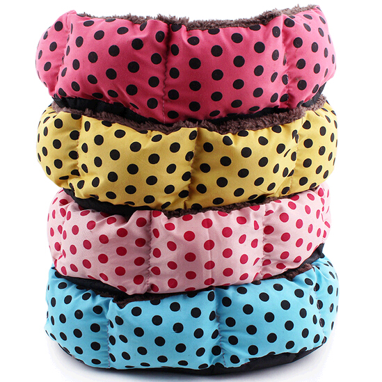 Cute dot printing octagonal shape pet house, folding pet house and pet bed with mat