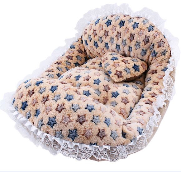 Princess style with dot custom printing pet house for dog or cat
