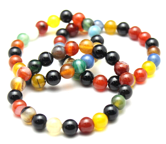 Colorful agate natural crystal bracelet