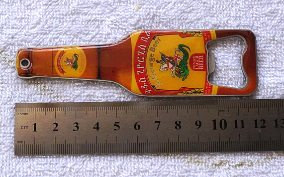Wholesale bottle shape epoxy logo stainless steel bottle opener