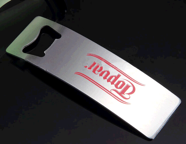 Promotional stainless steel arc shape bottle opener