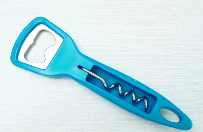 Wholesale plastic red wine cork bottle opener