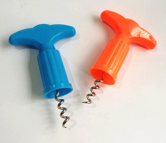 Promotional pp material screw shape wine cork opener