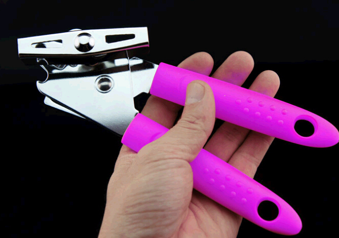 Promotional purple color stainless steel can opener
