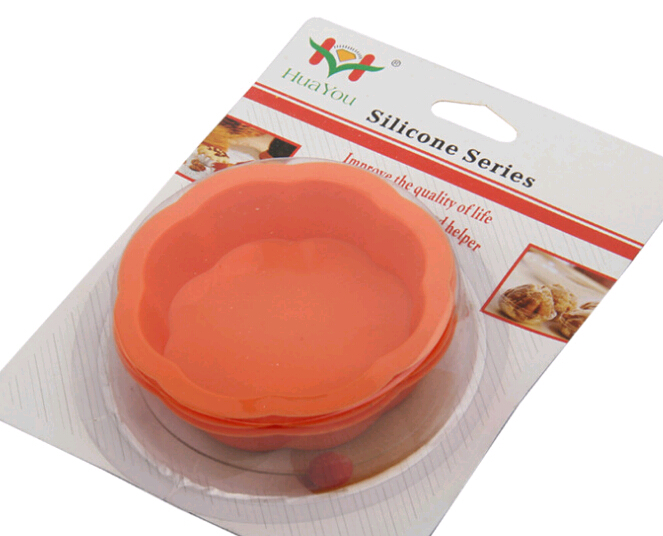 Wholesale 3pcs set flower shape silicone cake moulds