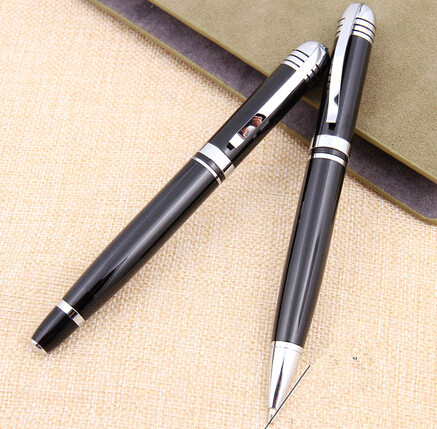Wholesale promotional customized logo black color metal pen