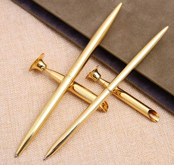 Promotional high quality desk metal pen with pen holder