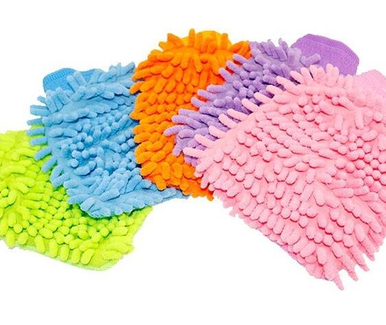Wholesale cheap Blend Large Absorbant Chenille Microfiber Car Wash Mitt Glove